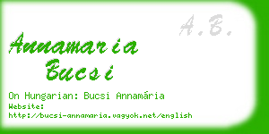 annamaria bucsi business card